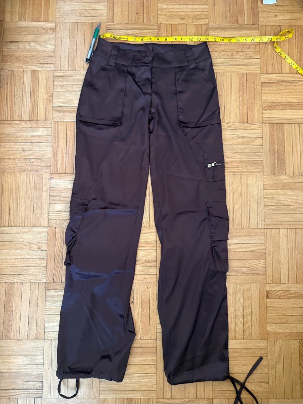 Y2k Vintage Dark Brown Cargo Utility Pants - Picture 1 of 6